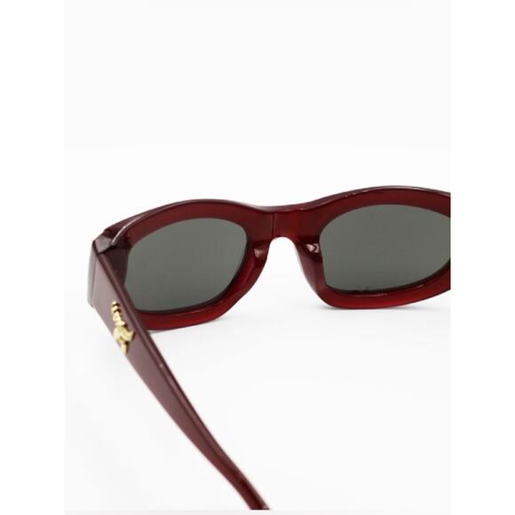 NEW!!! MCM MW0006 69A Burgundy Oval Sunglasses Authentic main image 6